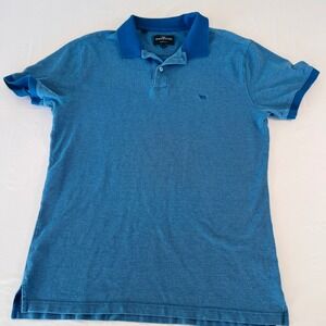 Rodd & Gunn Mens Sports Fit Cotton Pique Polo Shirt Blue Large Short Sleeve Logo